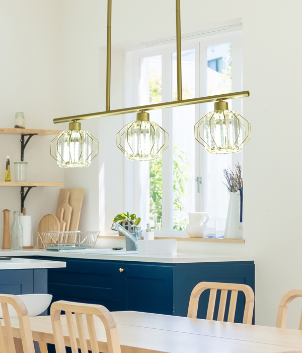 리스코 일자 3등 LED식탁등 식탁전등