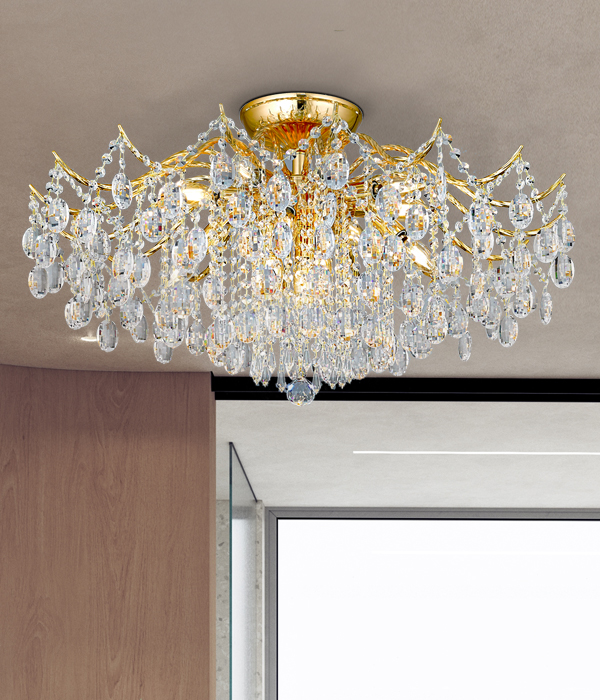 포키 15등(800파이) 크리스탈 거실등, 식탁등, 크리스탈펜던트